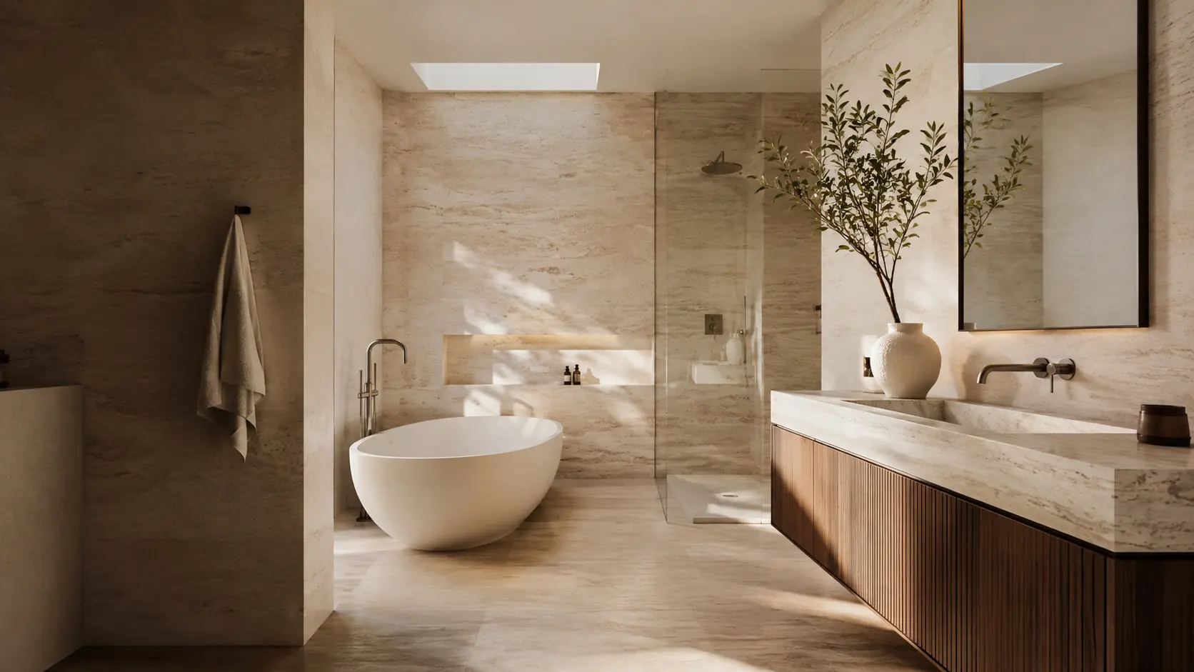 Detail of a high-quality bathroom vanity and sanitaryware