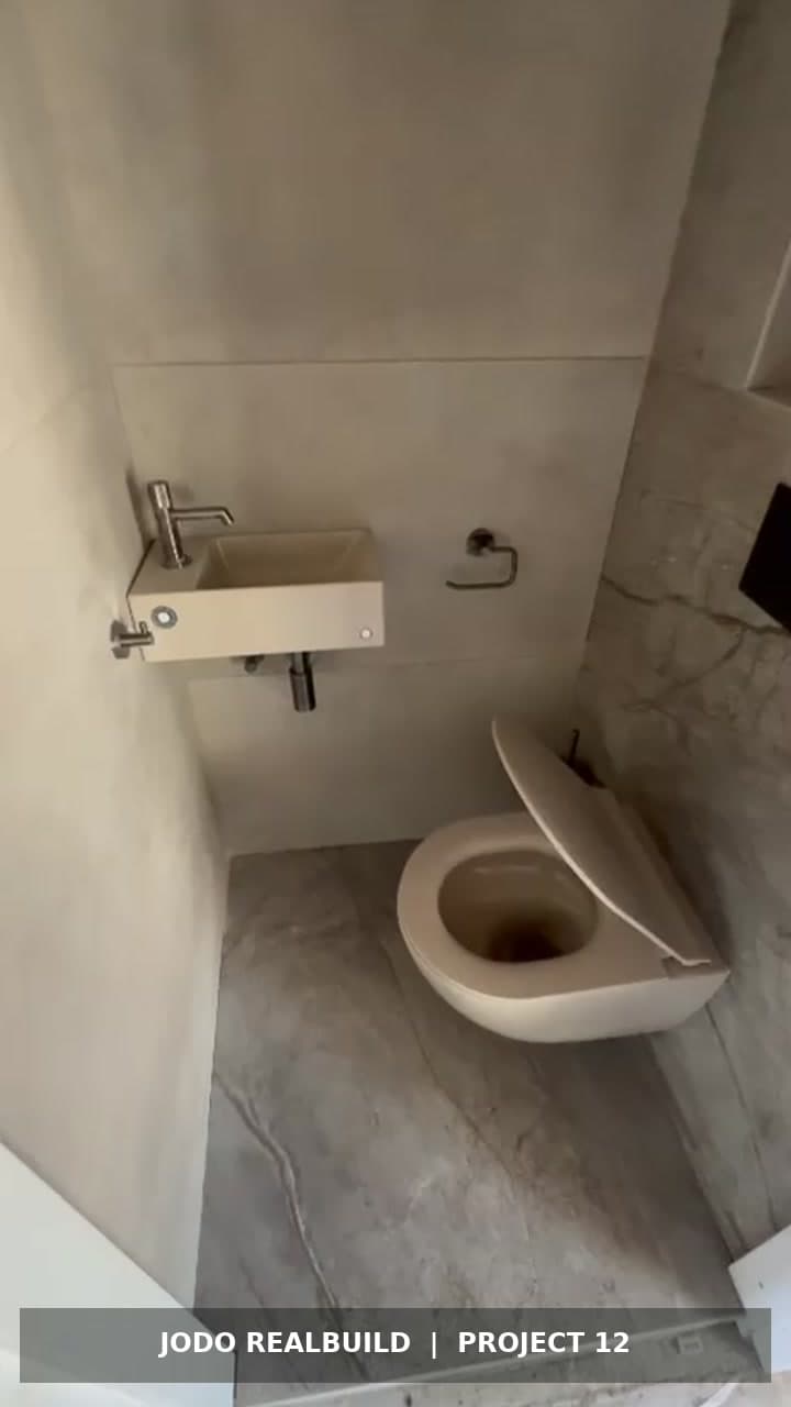 Public preview of Narrow long bathroom with two toilet layouts