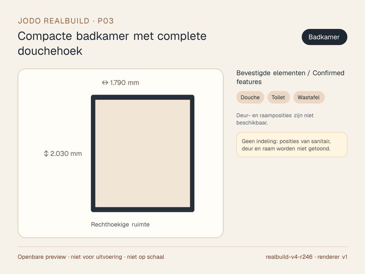 Veilige preview van Compacte badkamer met complete douchehoek